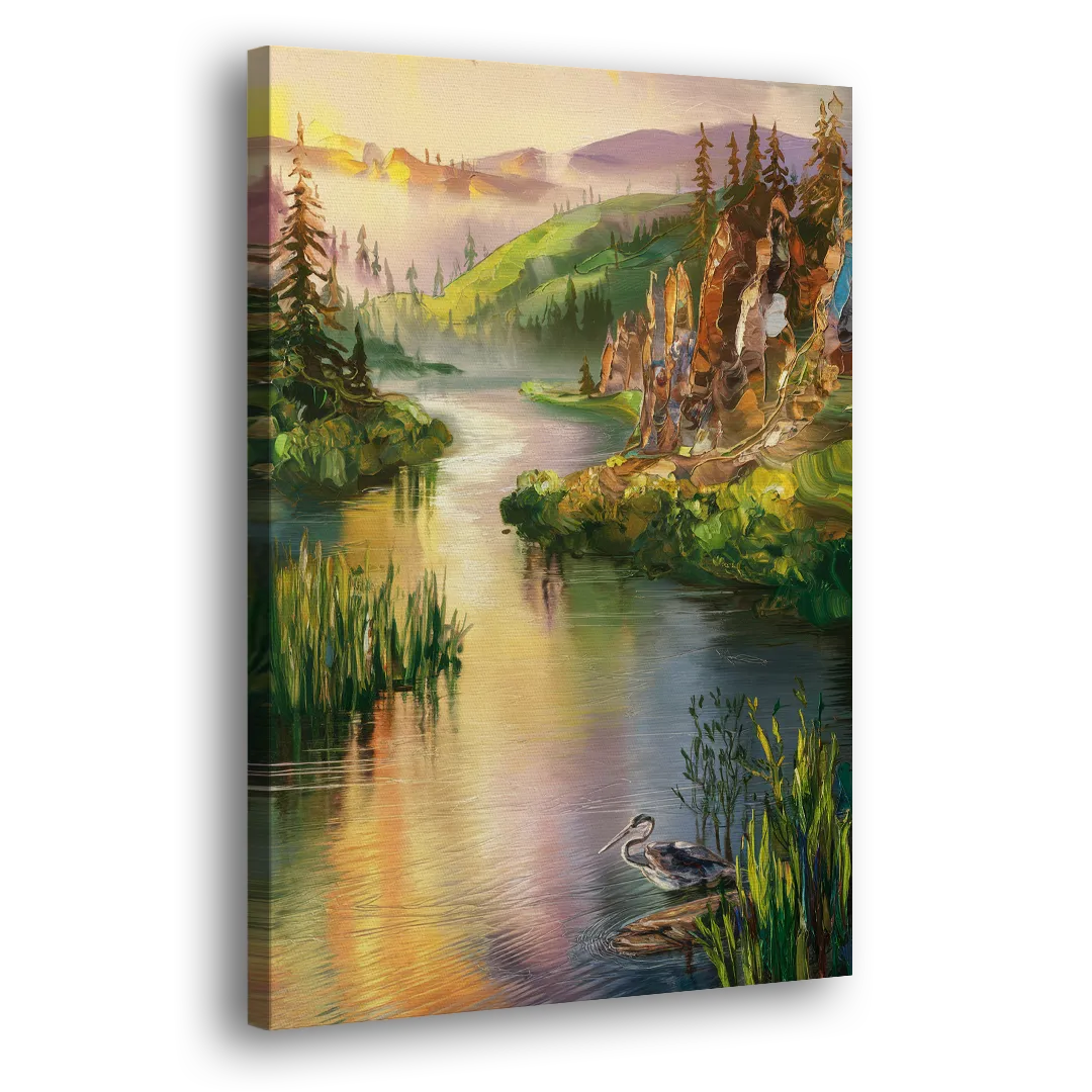Spokane Scenic River Side - Canvas Wall Art