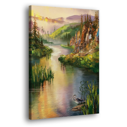 Spokane Scenic River Side - Canvas Wall Art