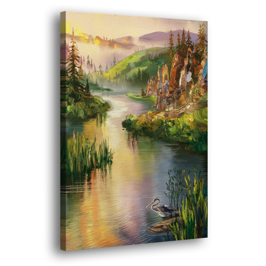 Spokane Scenic River Side - Canvas Wall Art