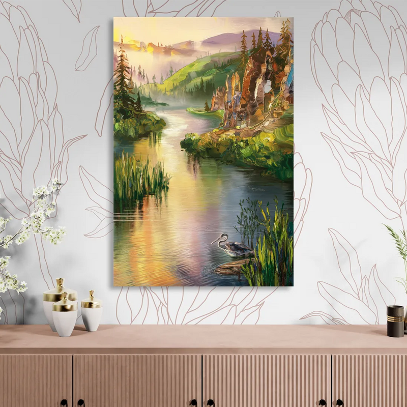 Spokane Scenic River Sitting Room - Canvas Wall Art