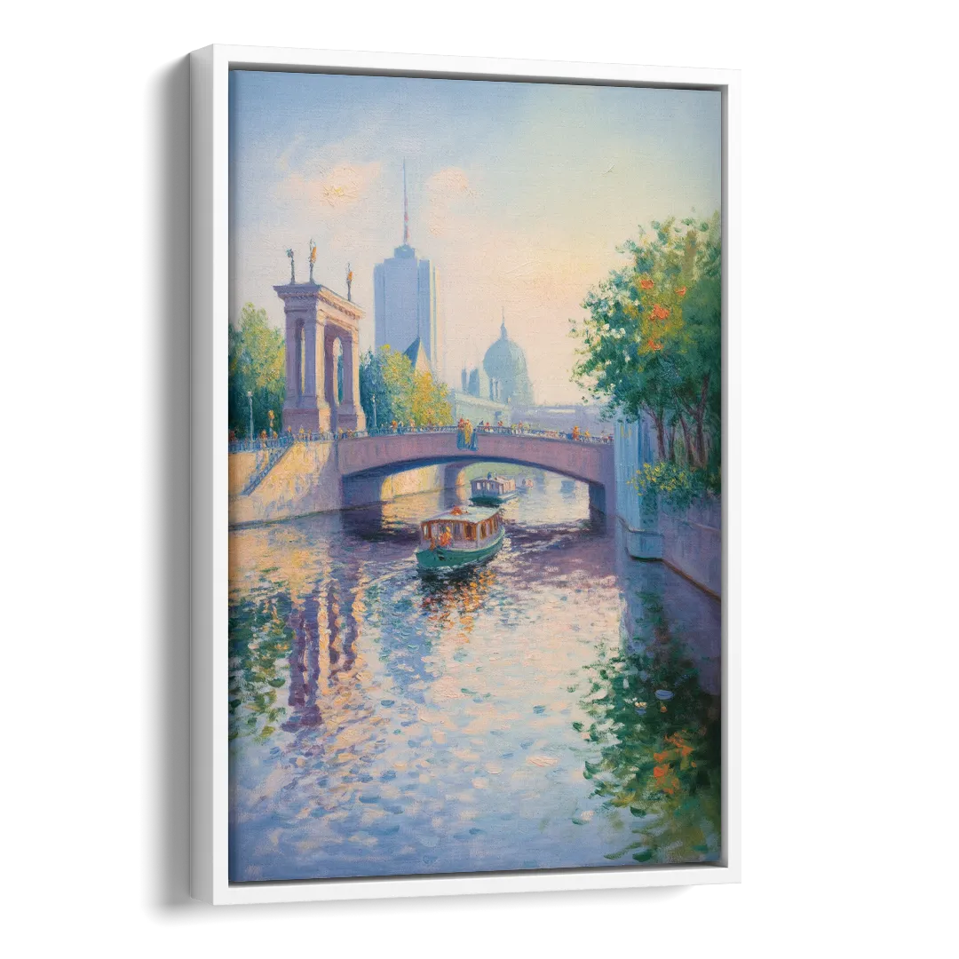 Spree River Moments Side - White Canvas Wall Art