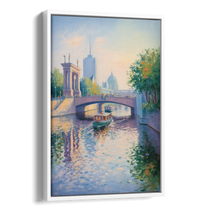Spree River Moments Side - White Canvas Wall Art