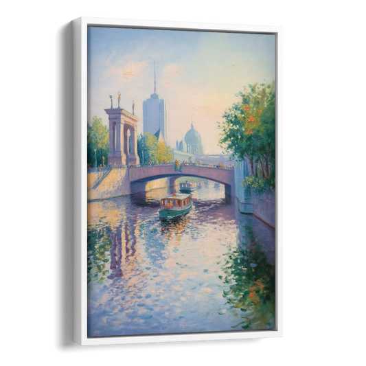 Spree River Moments Side - White Canvas Wall Art