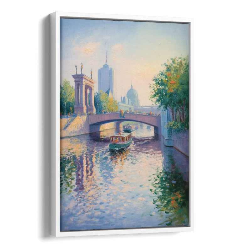 Spree River Moments Side - White Canvas Wall Art