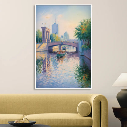 Spree River Moments Sitting Room - White Canvas Wall Art