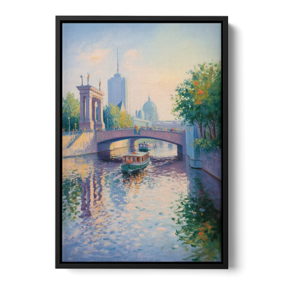 Spree River Moments Front - Black Canvas Wall Art
