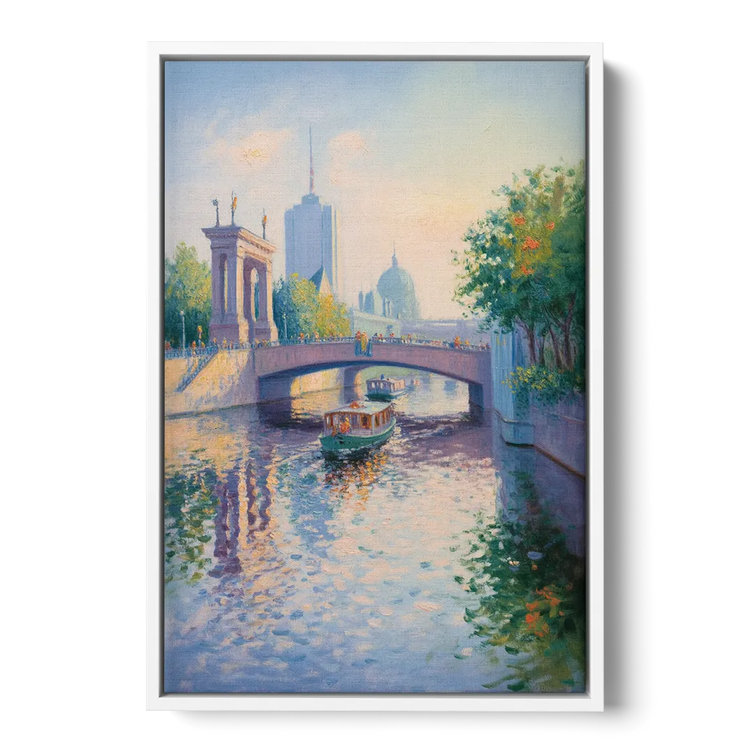 Spree River Moments Front - White Canvas Wall Art