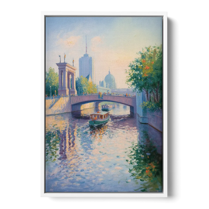 Spree River Moments Front - White Canvas Wall Art