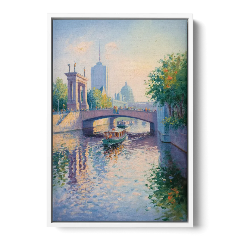 Spree River Moments Front - White Canvas Wall Art