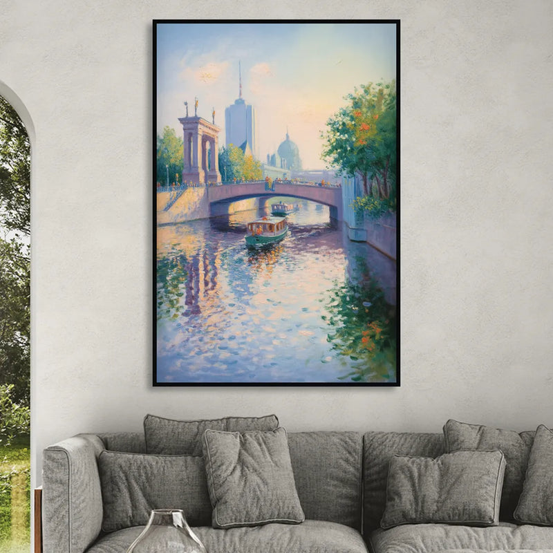 Spree River Moments Sitting Room - Black Canvas Wall Art