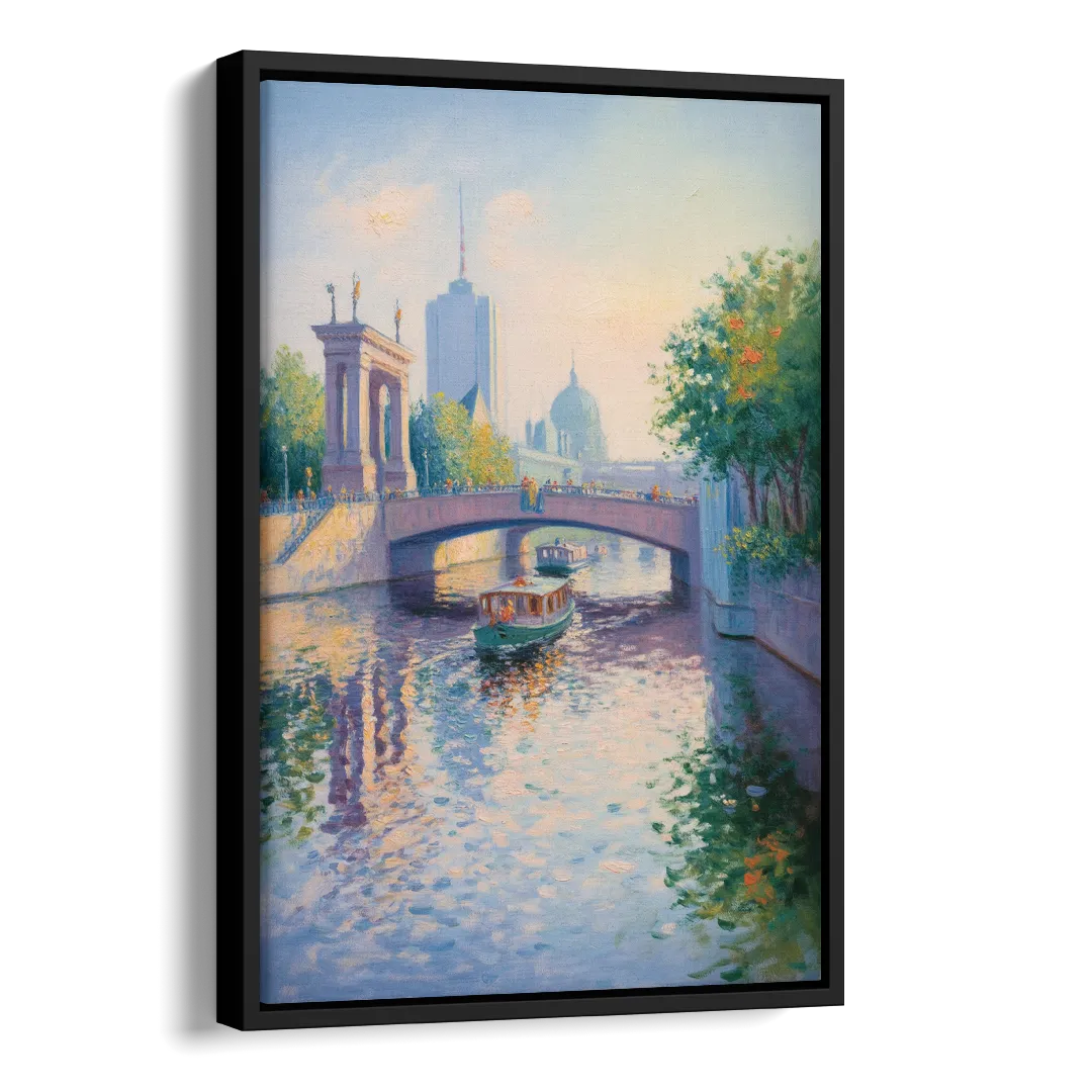 Spree River Moments Side - Black Canvas Wall Art