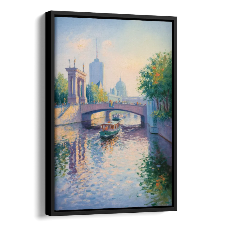 Spree River Moments Side - Black Canvas Wall Art