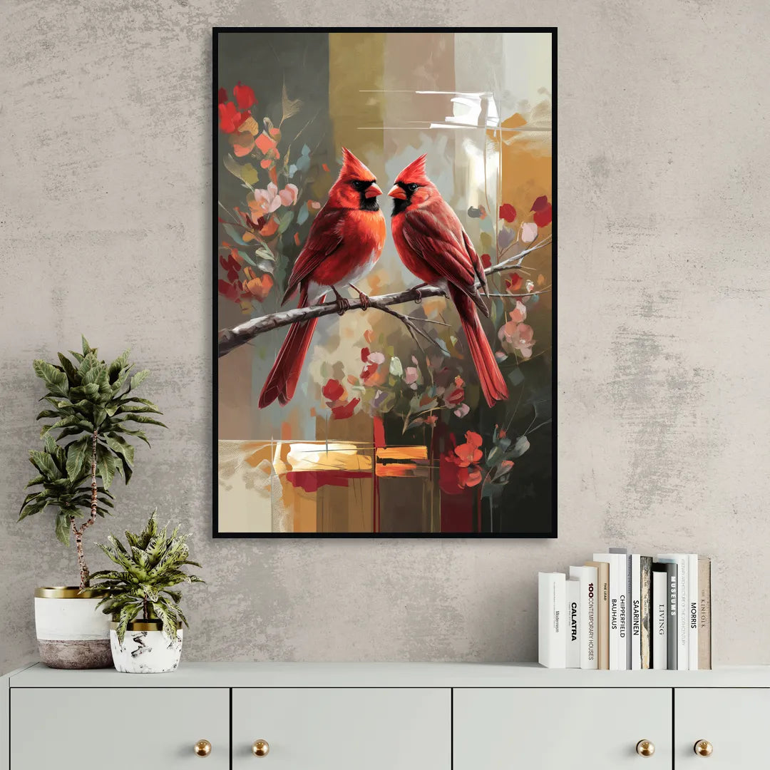 Springfield Cardinals Tribute Living Room - Black Canvas Wall Art