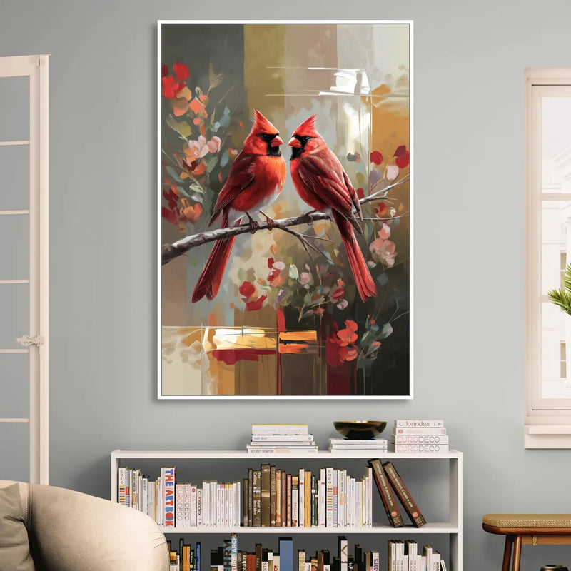 Springfield Cardinals Tribute Living Room - White Canvas Wall Art