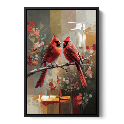 Springfield Cardinals Tribute Front - Black Canvas Wall Art