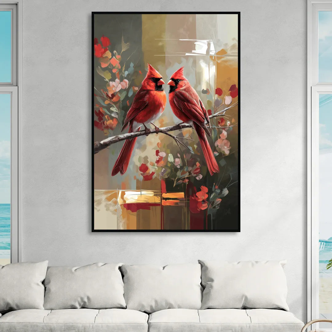 Springfield Cardinals Tribute Sitting Room - Black Canvas Wall Art