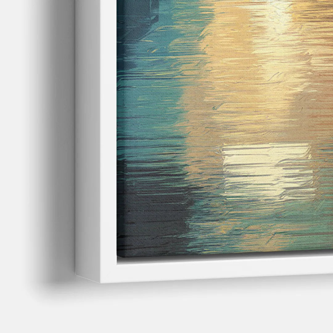 Springfield City Skyline - Close-Up White Frame Canvas