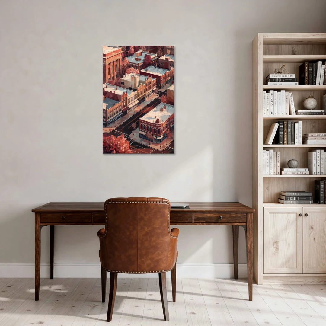 Springfield Historic Downtown - Canvas Wall Art - Office - 24x36
