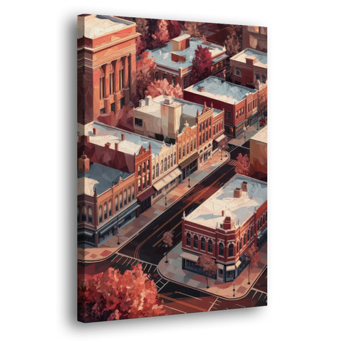 Springfield Historic Downtown - Canvas Wall Art - Side