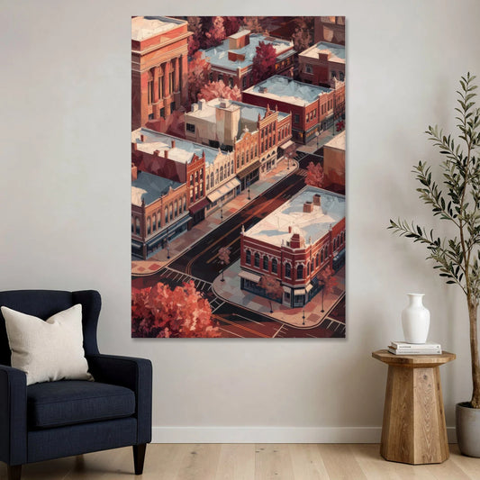 Springfield Historic Downtown - Canvas Wall Art - Sofa - 40x60