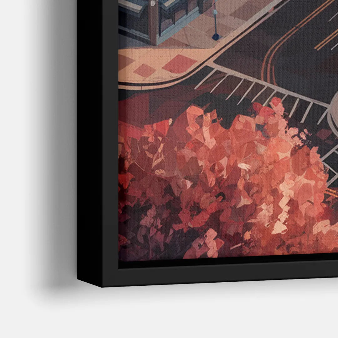 Springfield Historic Downtown - Close-Up Black Frame Canvas