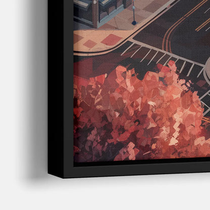 Springfield Historic Downtown - Close-Up Black Frame Canvas
