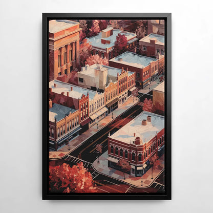 Springfield Historic Downtown - Black Frame Canvas