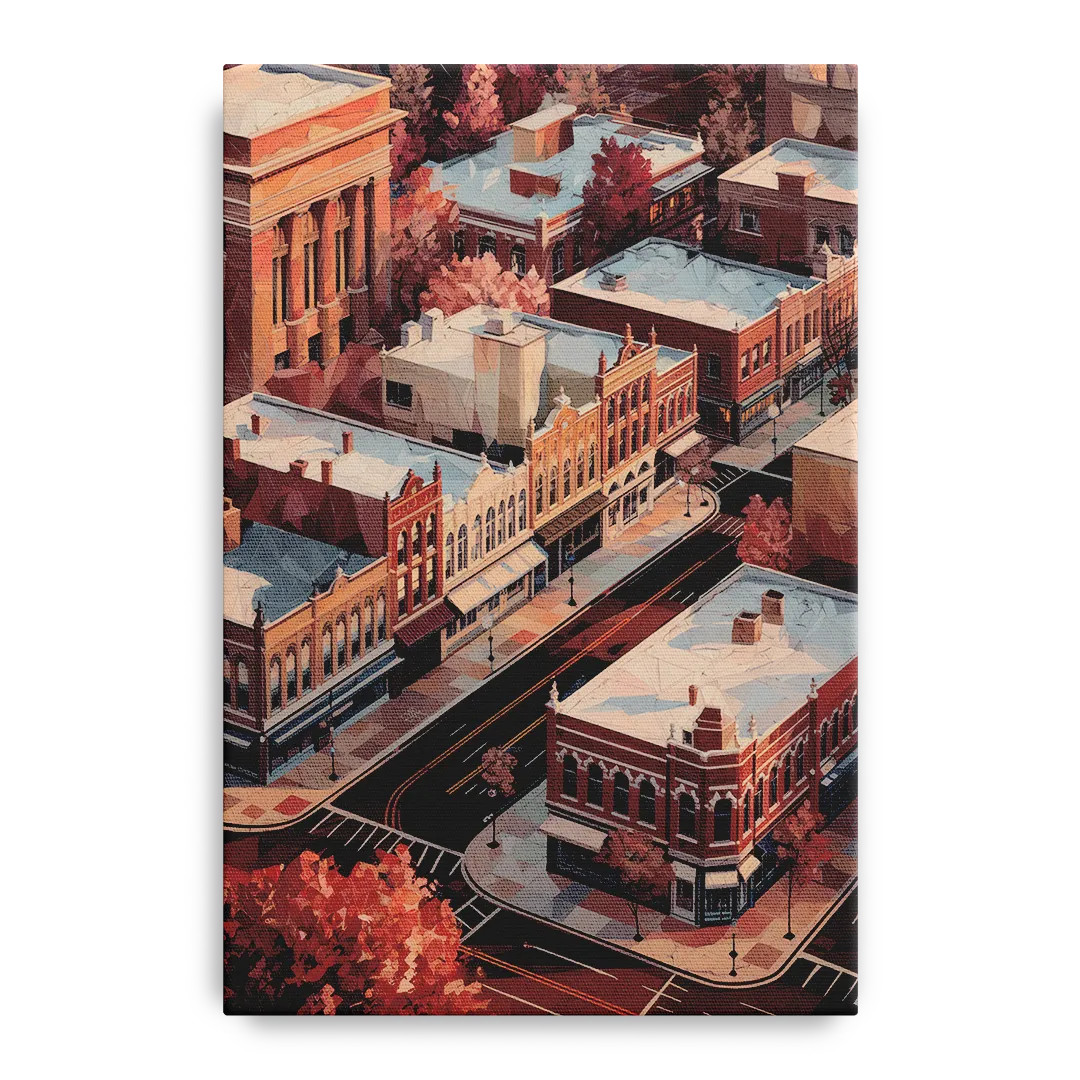Springfield Historic Downtown Front - Canvas Wall Art
