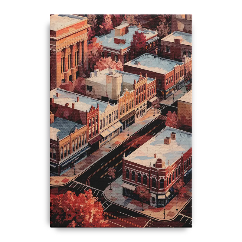 Springfield Historic Downtown Front - Canvas Wall Art