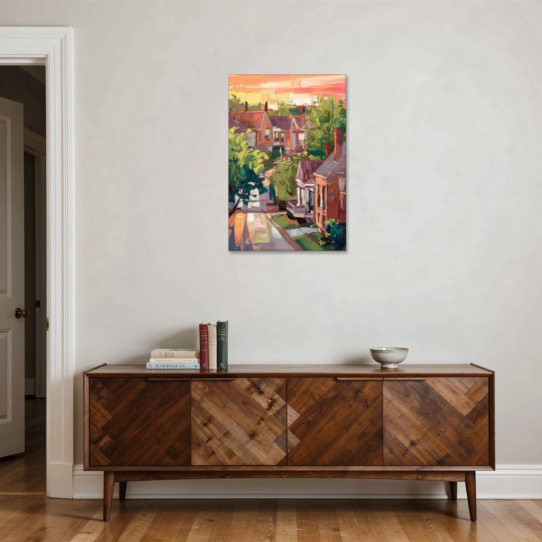 Springfield Neighborhood Charm - Canvas Wall Art - Coffee Table - 24x36