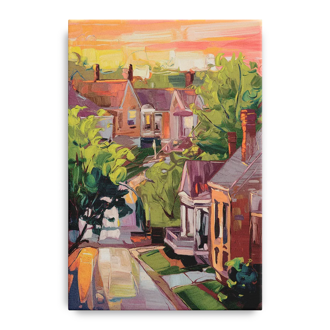 Springfield Neighborhood Charm Front - Canvas Wall Art