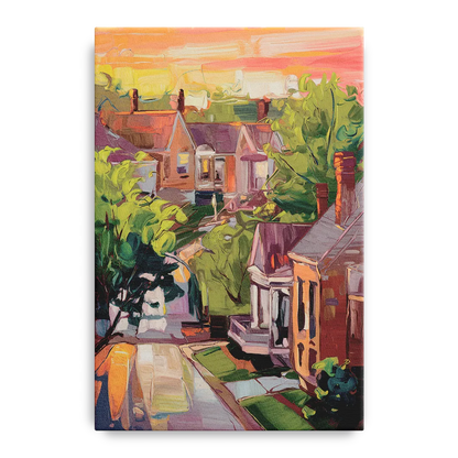 Springfield Neighborhood Charm Front - Canvas Wall Art