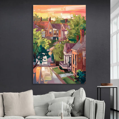 Springfield Neighborhood Charm Sitting Room - Canvas Wall Art