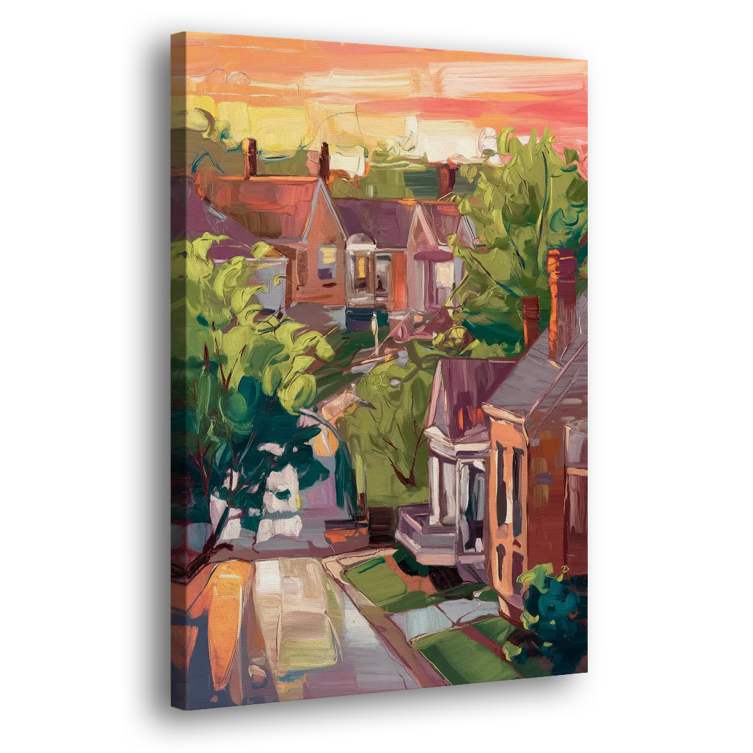 Springfield Neighborhood Charm Side - Canvas Wall Art