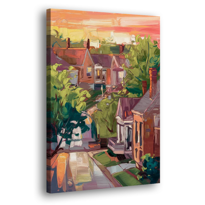 Springfield Neighborhood Charm Side - Canvas Wall Art
