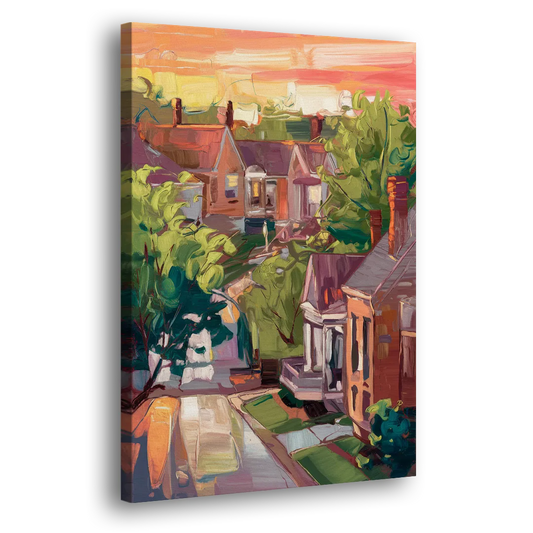 Springfield Neighborhood Charm Side - Canvas Wall Art