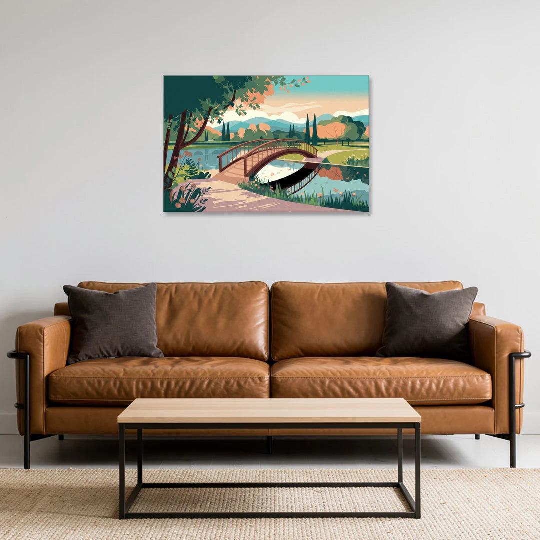 Springfield Parks And Trails - Canvas Wall Art - Sofa - 36x24