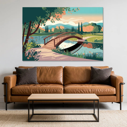 Springfield Parks And Trails - Canvas Wall Art - Sofa - 60x40