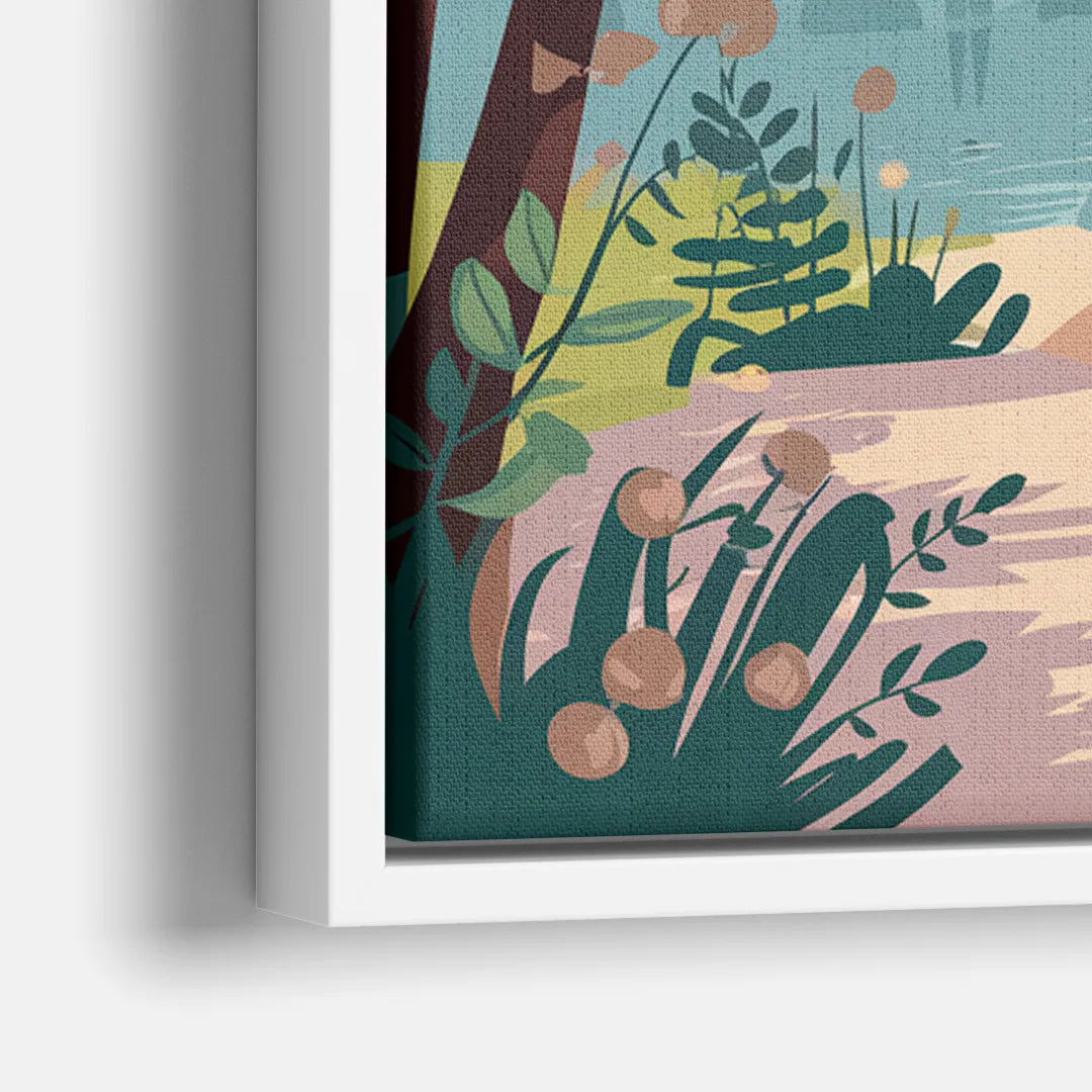 Springfield Parks And Trails - Close-Up White Frame Canvas