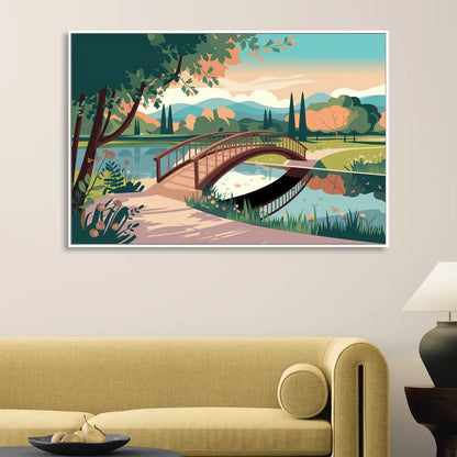 Springfield Parks And Trails Living Room - White Canvas Wall Art