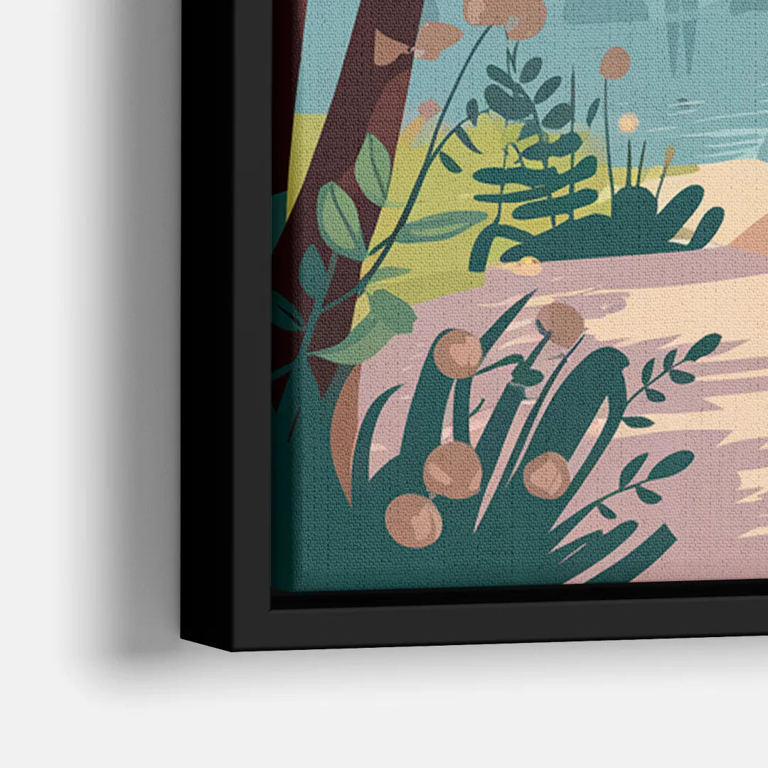 Springfield Parks And Trails - Close-Up Black Frame Canvas