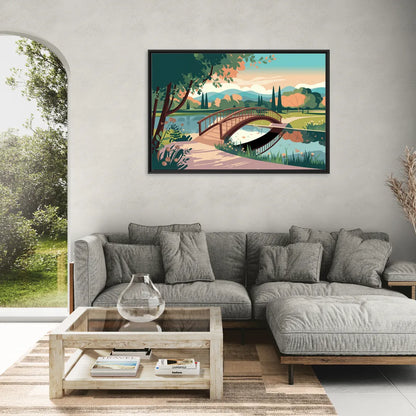 Springfield Parks And Trails - Living Room Black Frame Canvas