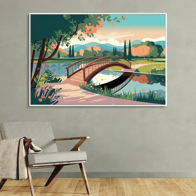 Springfield Parks And Trails Sitting Room - White Canvas Wall Art