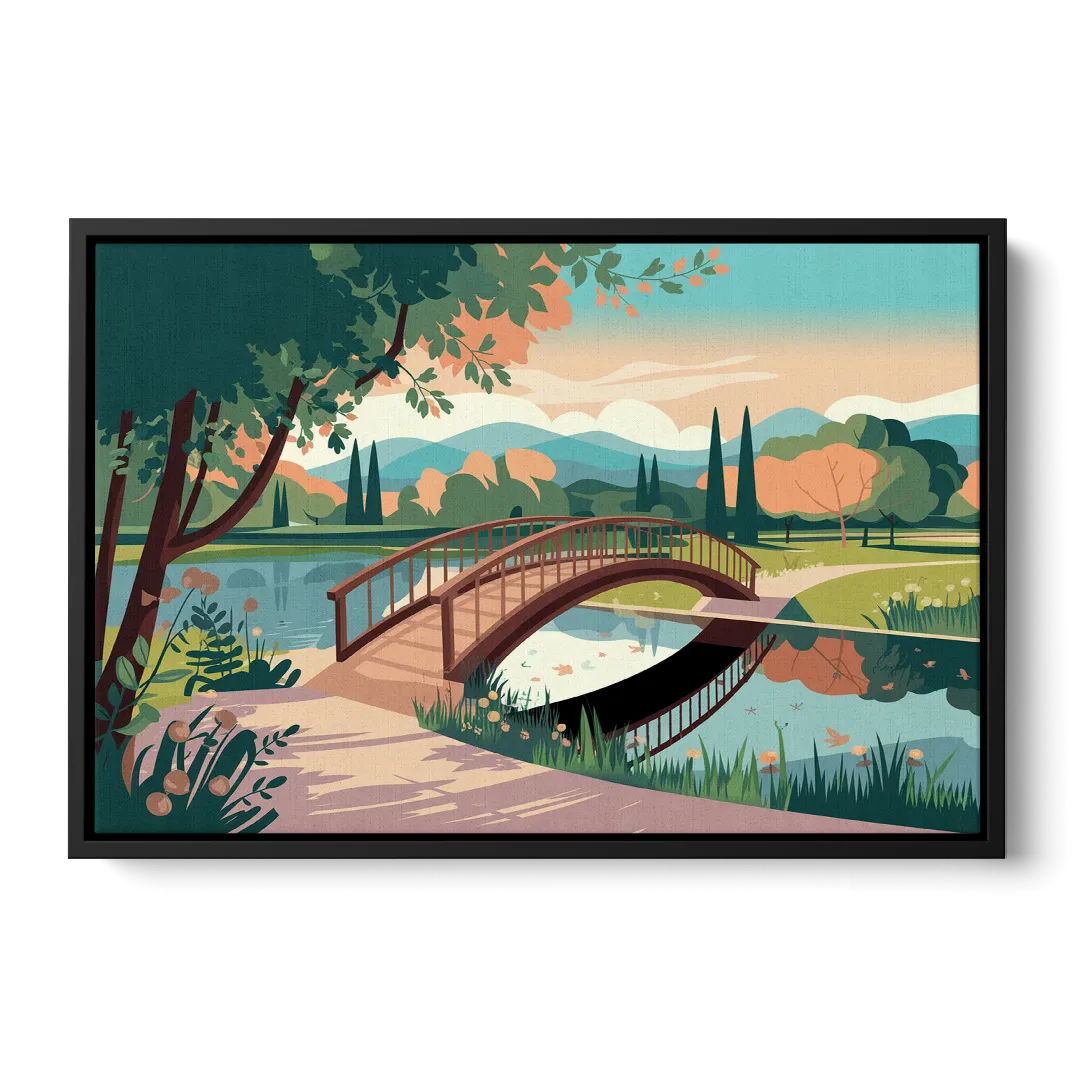 Springfield Parks And Trails Front - Black Canvas Wall Art