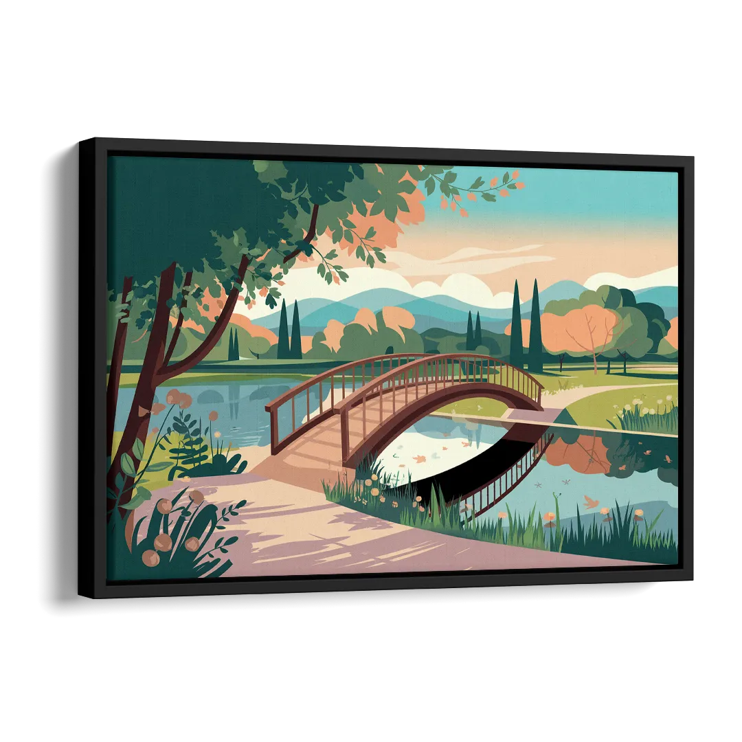 Springfield Parks And Trails Side - Black Canvas Wall Art