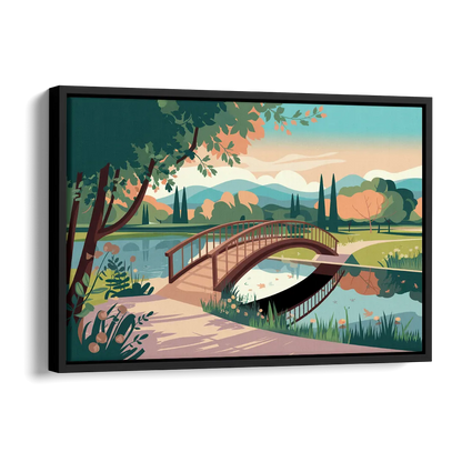 Springfield Parks And Trails Side - Black Canvas Wall Art