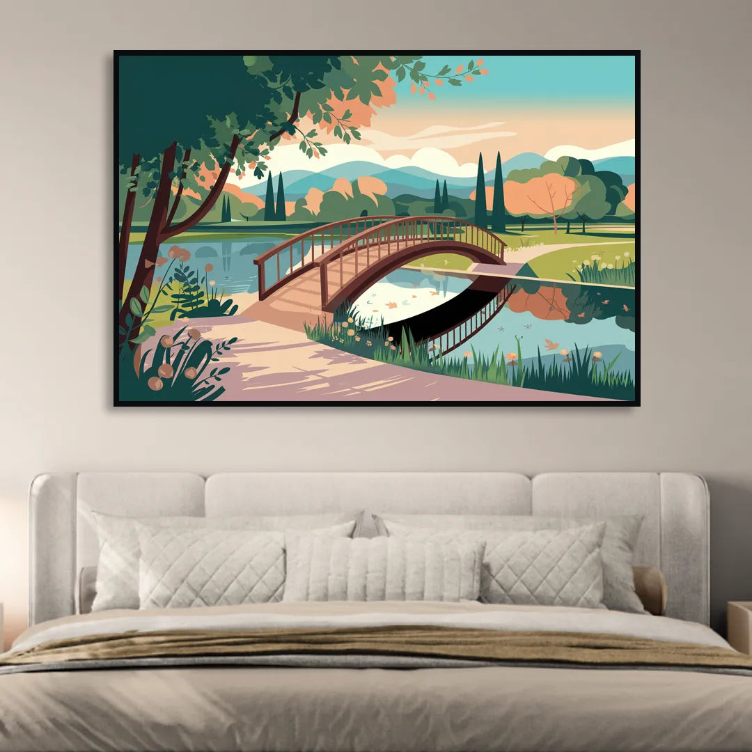 Springfield Parks And Trails Sitting Room - Black Canvas Wall Art
