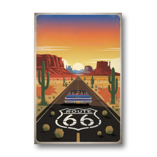 Springfield Route 66 - Canvas Wall Art - Front