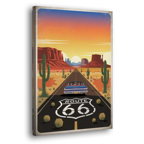 Springfield Route 66 - Canvas Wall Art - Side