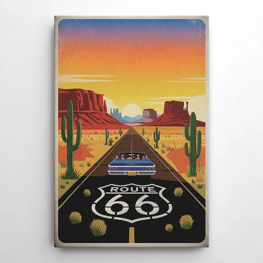 Springfield Route 66 - Canvas Wall Art